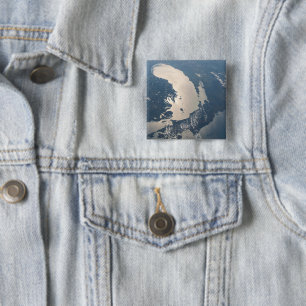 Sunglint Beams Off Lake Michigan 2 Inch Square Button