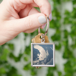 Sunglint Beams Off Lake Michigan Keychain