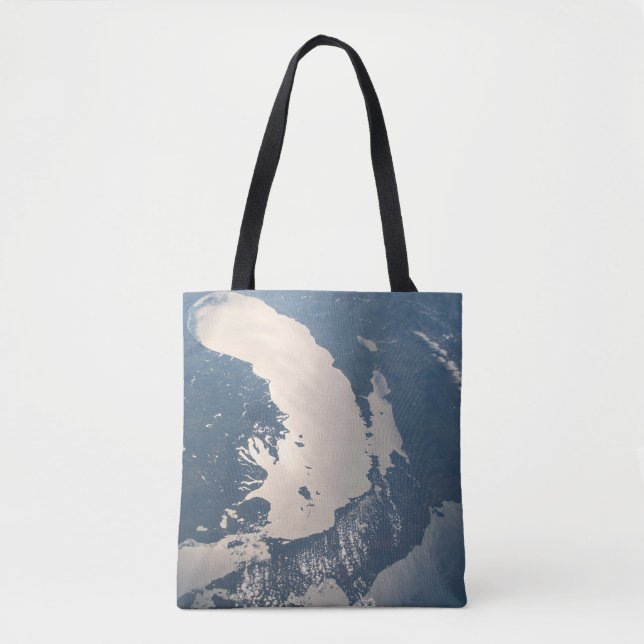 Sunglint Beams Off Lake Michigan Tote Bag (Front)