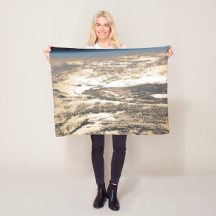 Sunglint Beams Off The Atlantic Ocean Fleece Blanket