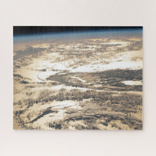 Sunglint Beams Off The Atlantic Ocean Jigsaw Puzzle