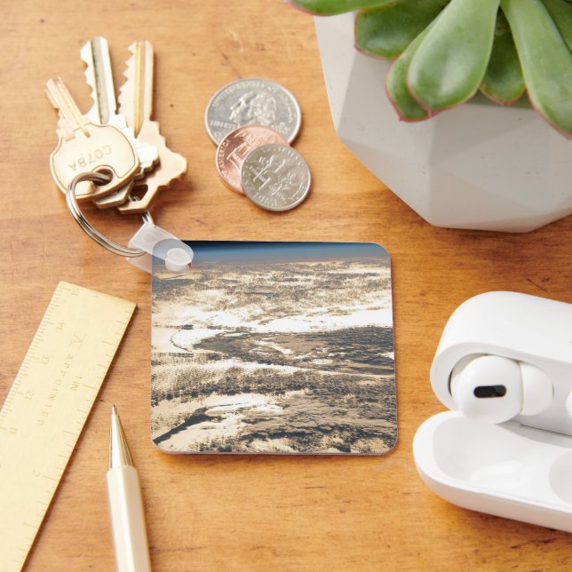 Sunglint Beams Off The Atlantic Ocean Keychain (Desk)