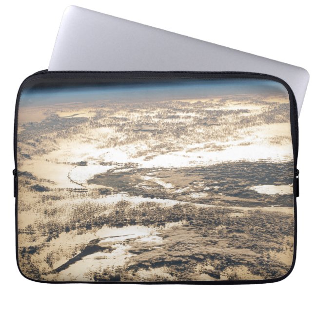 Sunglint Beams Off The Atlantic Ocean Laptop Sleeve (Front)