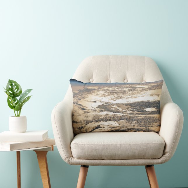 Sunglint Beams Off The Atlantic Ocean Lumbar Pillow (Chair)