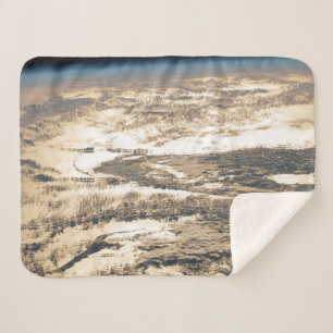 Sunglint Beams Off The Atlantic Ocean Sherpa Blanket