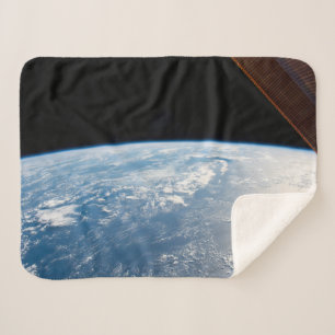 Sunglint Beams Off The Waters Of The Pacific Ocean Sherpa Blanket