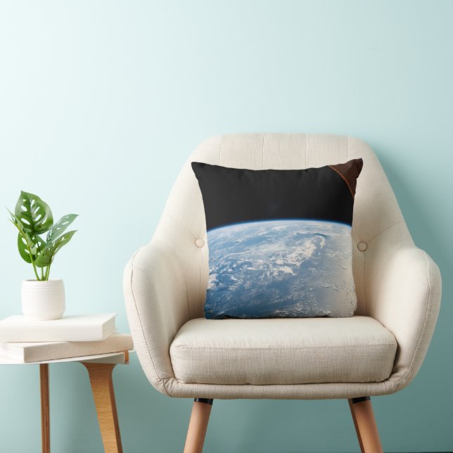 Sunglint Beams Off The Waters Of The Pacific Ocean Throw Pillow (Chair)