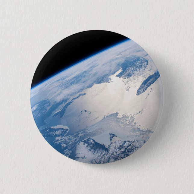 Sunglint Off The Gulf Of St. Lawrence In Canada. 2 Inch Round Button (Front)