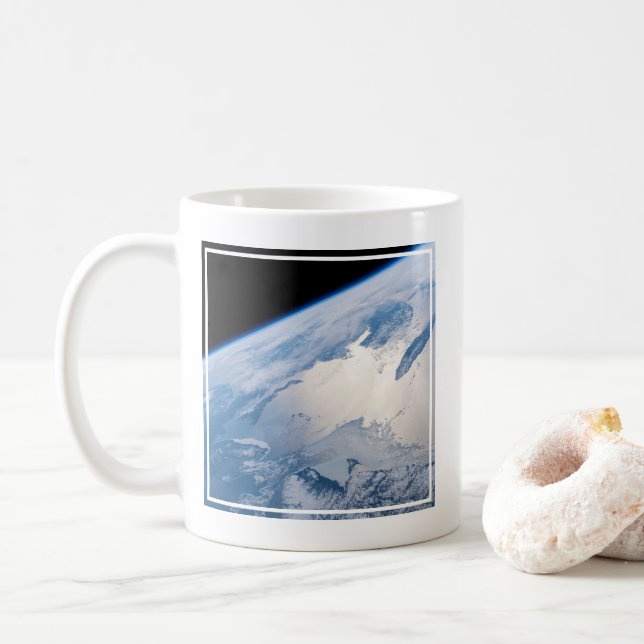 Sunglint Off The Gulf Of St. Lawrence In Canada. Coffee Mug (With Donut)