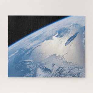 Sunglint Off The Gulf Of St. Lawrence In Canada. Jigsaw Puzzle