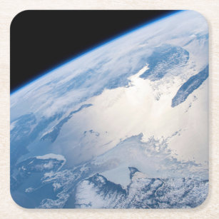 Sunglint Off The Gulf Of St. Lawrence In Canada. Square Paper Coaster