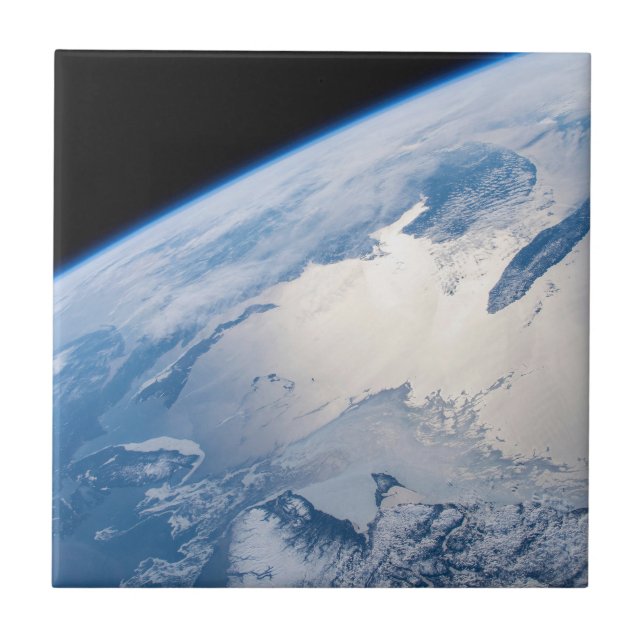 Sunglint Off The Gulf Of St. Lawrence In Canada. Tile (Front)