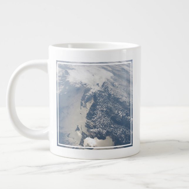 Sunglint On The Massachusetts Coastline. Large Coffee Mug (Left)