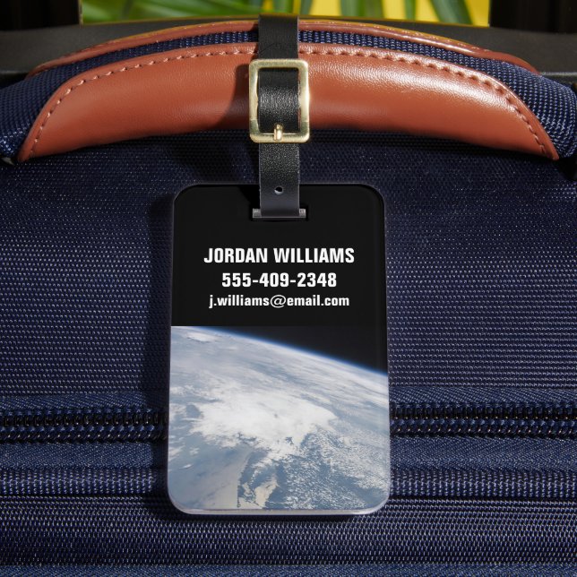 Sunglint On The Massachusetts Coastline. Luggage Tag (Front Insitu 2)
