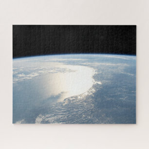Sunglint Reflects Off The Gulf Of Mexico Jigsaw Puzzle