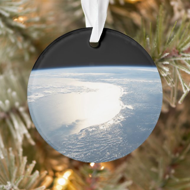 Sunglint Reflects Off The Gulf Of Mexico Ornament (Tree)