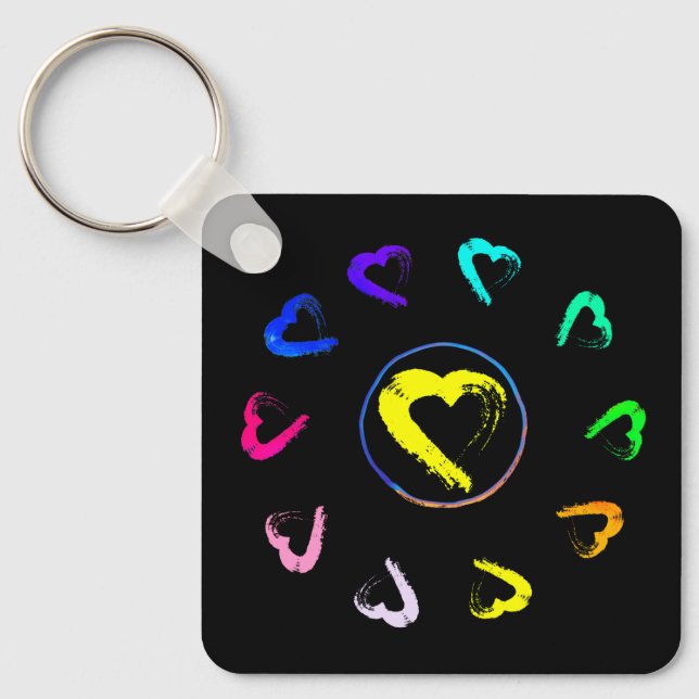 Sunheart Metal Keychain (Front)