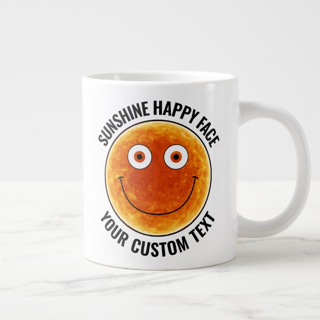 Sunhine Happy Face Personalized Custom Giant Mug (Droite)