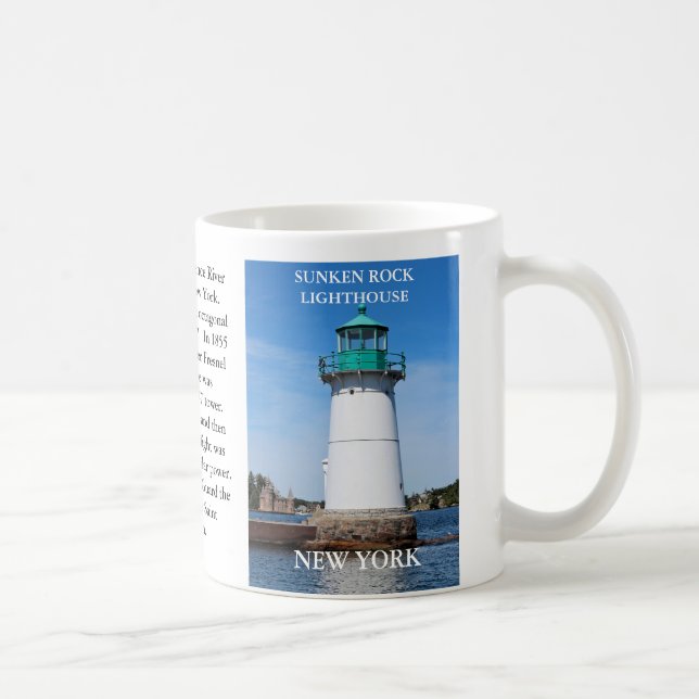 Sunken Rock Lighthouse, New York Coffee Mug (Right)