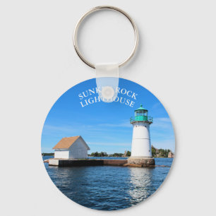 Sunken Rock Lighthouse, New York Keychain