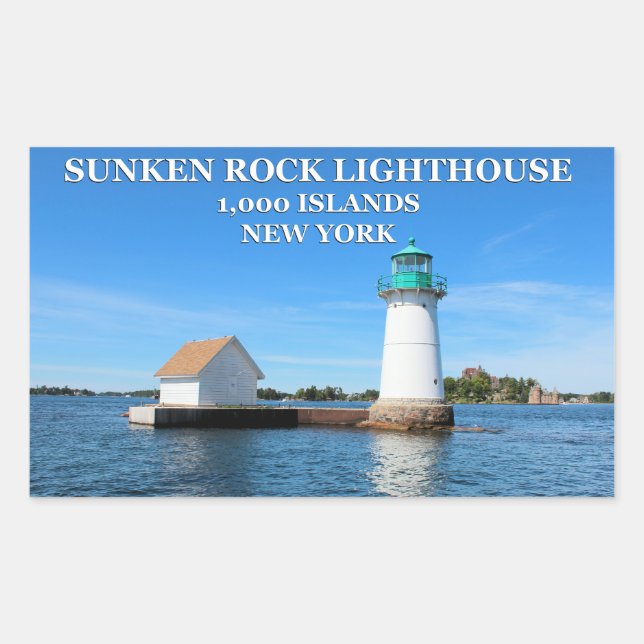 Sunken Rock Lighthouse, New York Sticker (Front)