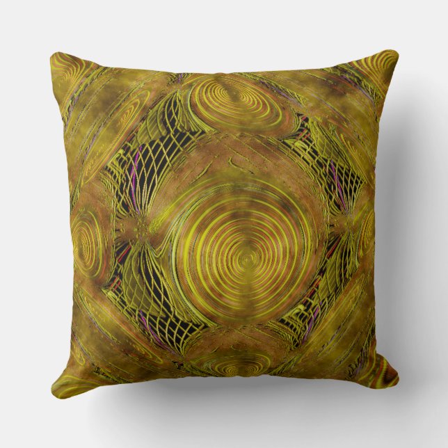 "Sunken Treasure" (20") Throw Pillow (Back)