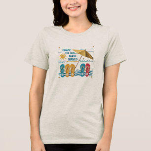 Sunkissed Steps – Beach, Fun & Flip-Flops Tri-Blend Shirt