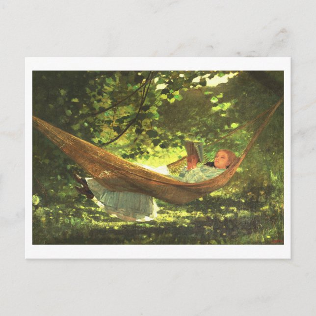 "Sunlight and Shadow" by Winslow Homer Postcard (Front)