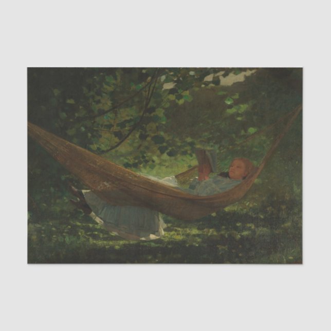 Sunlight and Shadow by Winslow Homer Tissue Paper (Front)