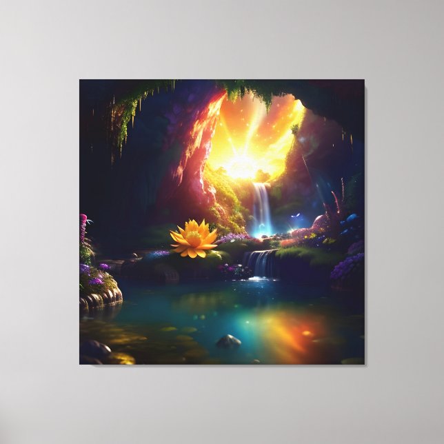 Sunlight Cavern Flower Beauty 1 Canvas Print (Front)