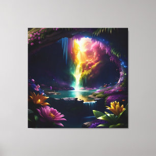 Sunlight Cavern Flower Beauty 2 Canvas Print