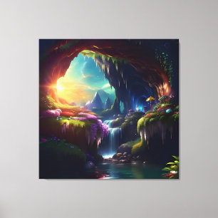 Sunlight Cavern Flower Beauty 3 Canvas Print