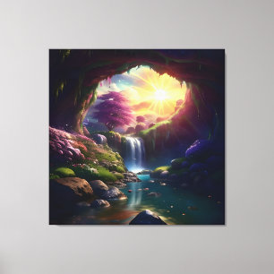 Sunlight Cavern Flower Beauty 4 Canvas Print