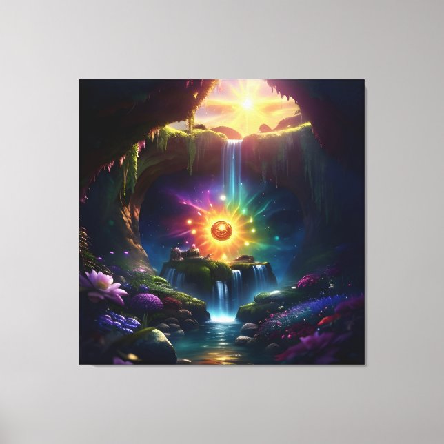Sunlight Cavern Flower Beauty 5 Canvas Print (Front)