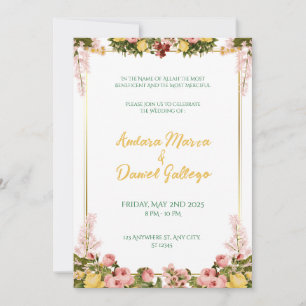 Sunlight & Greenery Wedding Invite