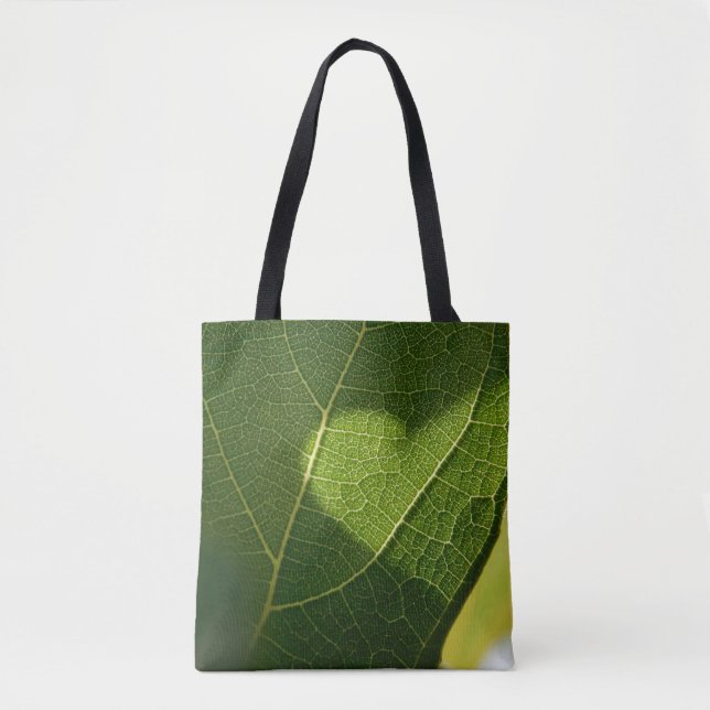 Sunlight Heart Leaf Tote Bag (Front)