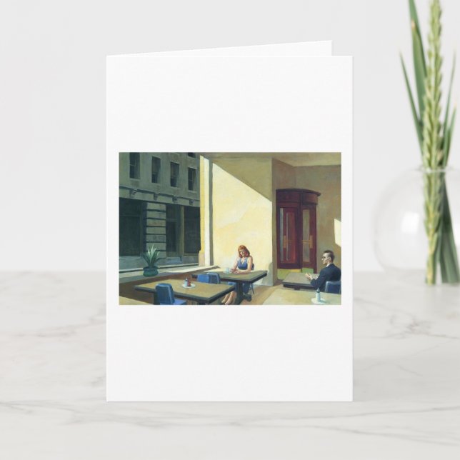 Sunlight in Cafeteria - Edward Hopper Card (Front)