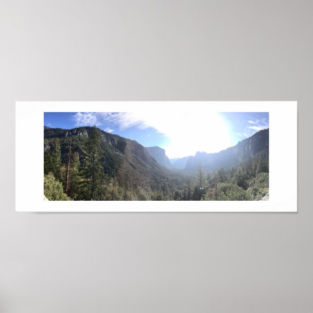 Sunlight in the Valley Panoramic Colour Photograph Poster (Front)