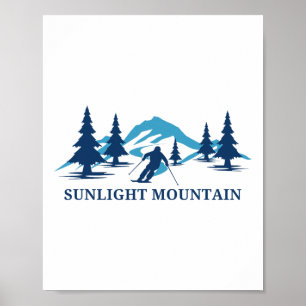 Sunlight Mountain Colorado Ski Resort Mountains  Poster