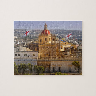 Sunlight on the church in the town of Victoria Jigsaw Puzzle