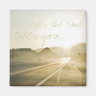 Sunlight on the Road Magnet