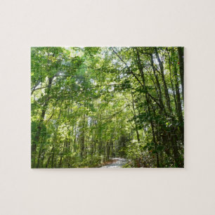Sunlight on Wooded Path at Centennial Park Jigsaw Puzzle