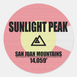 Sunlight Peak Classic Round Sticker