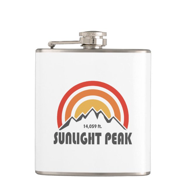 Sunlight Peak Hip Flask (Front)