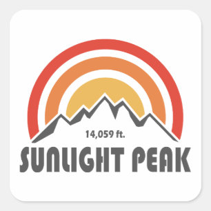 Sunlight Peak Square Sticker
