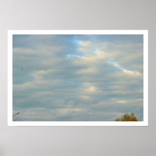 Sunlight Peeking Through the Clouds Poster
