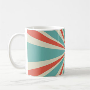 Sunlight retro horizontal background. Pale red and Coffee Mug
