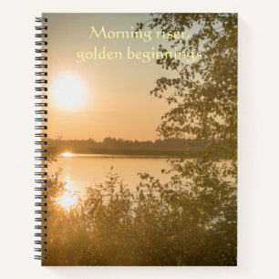 Sunlight Spilling Like Gold Forest Nature  Notebook