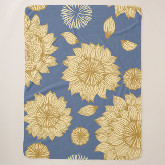 Sunlight Stillness in Country Blue Sherpa Blanket