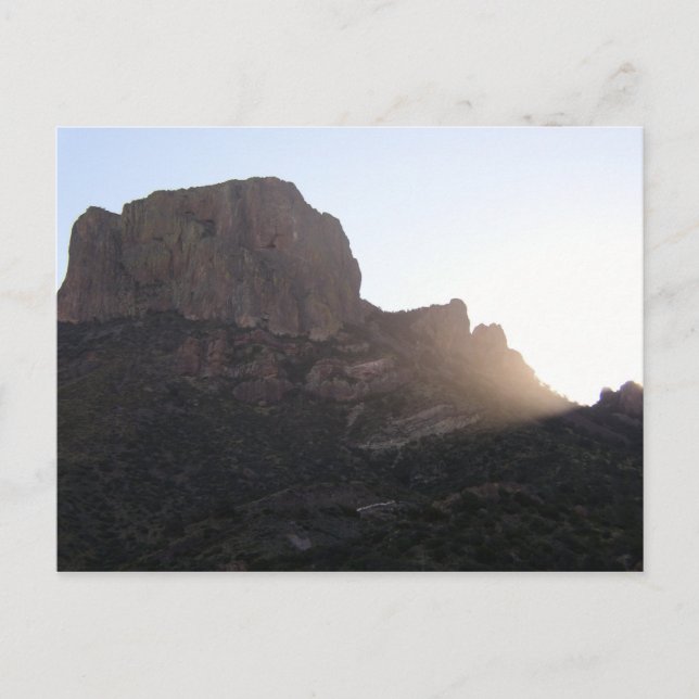 Sunlight Streaming Over Casa Grande, BBNP, Texas Postcard (Front)